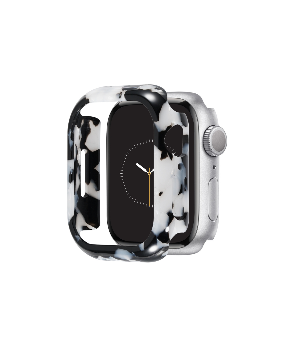 Shop Anne Klein Women's Black And White Acetate Protective Case Designed For 44mm Apple Watch