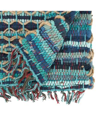 Handwoven Net Chindi Table Runner, 16"x72"