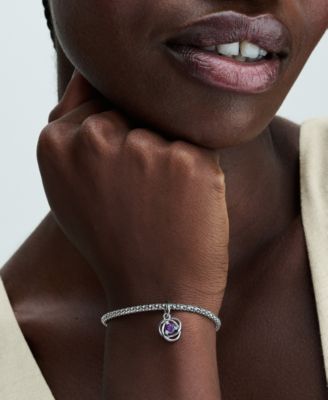 Sterling Silver Birthday Circle Stone Dangle Charm