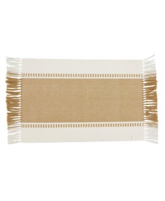 Tassel Trimmed Stripe Placemat Set of 4, 14"x20"