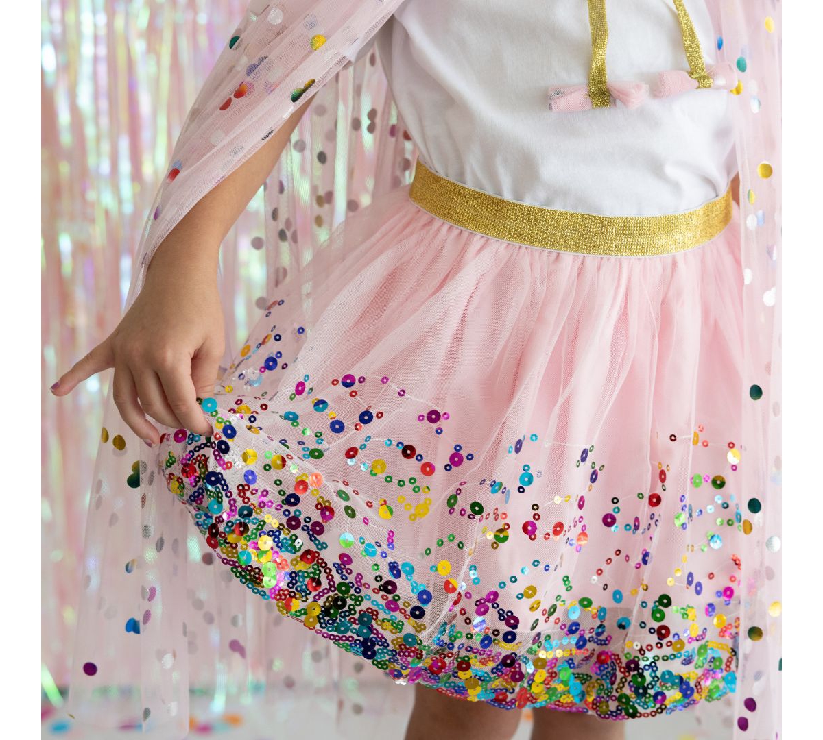 Sweet Wink Little and Big GirlsConfetti Tutu Skirt - Pink
