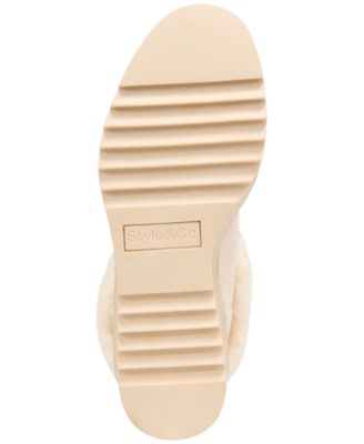Style & Co Women's Iggyy Lace-Up Wedge Boots, Created for Macy's