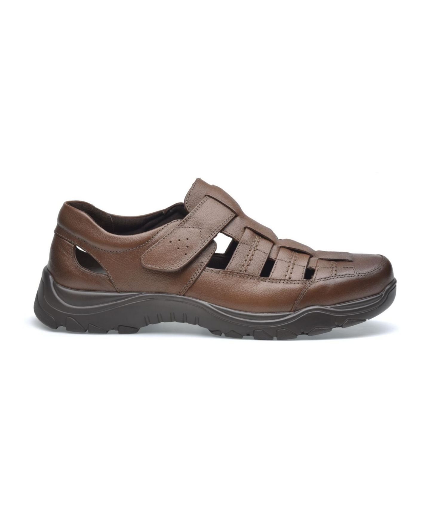 Мужские сандалии PAZSTOR Premium Comfort Leather Closed Toe Sandals John, цвет: Коричневый — фото 3