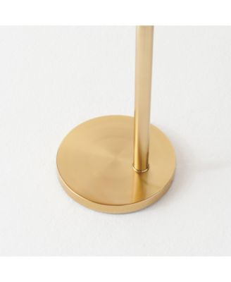 Lark 75 in. Boho Wicker LED Floor Lamp with Rattan Empire Shade