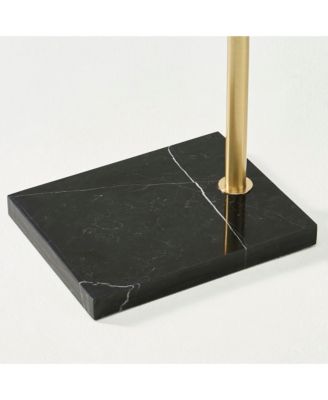 Logan Contemporary Arc LED Floor Lamp with Marble Base (76")