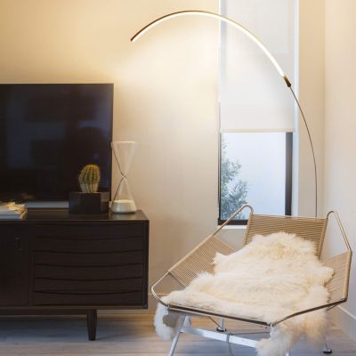 Sparq 67" Dimmable LED Modern Arc Metal Floor Lamp