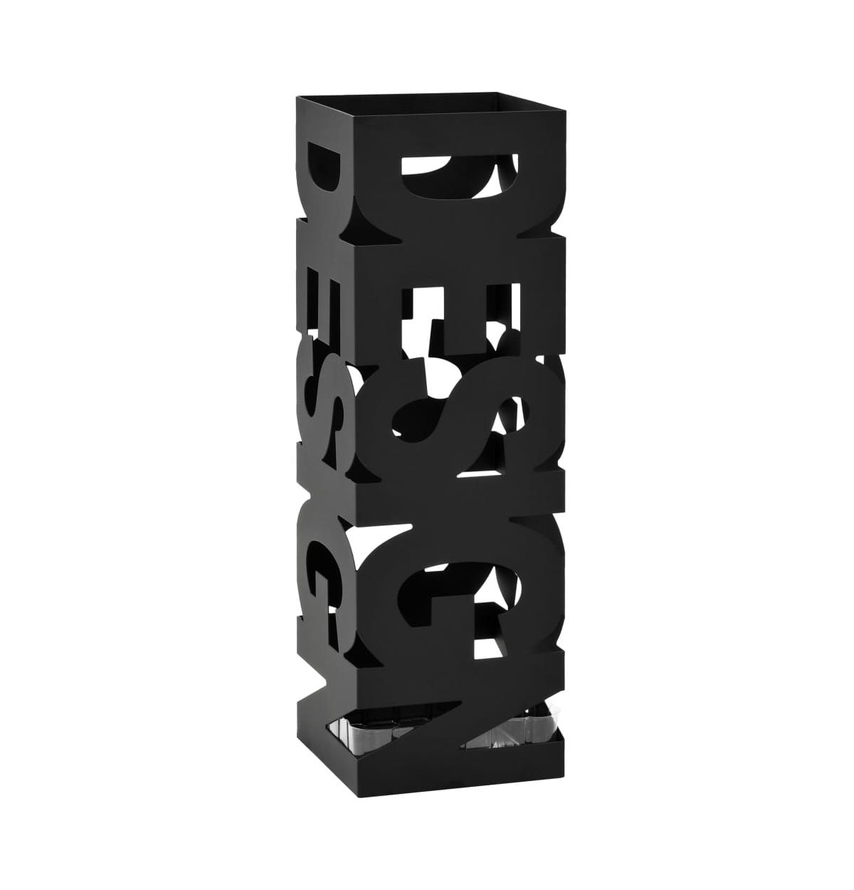 Umbrella Stand Design Steel Black - Black