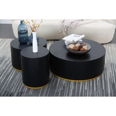 Round Coffee Table Side Table For Living Room Fully Assembled