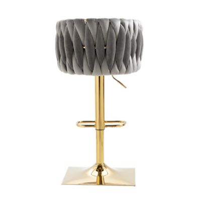 Vintage Bar Stools With Back And Footrest Counter Height Dining Chairs