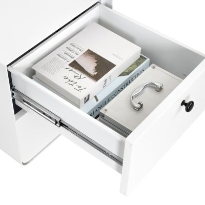 Nightstand Cabinet with 2 Drawers & Circular Handle