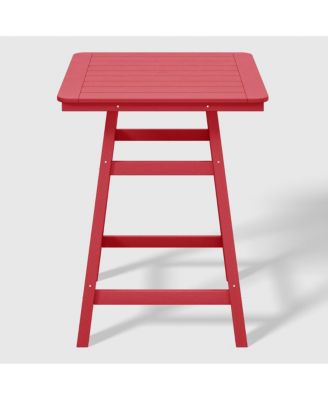 Square Outdoor Patio Counter High Bistro Bar Table With Umbrella Hole