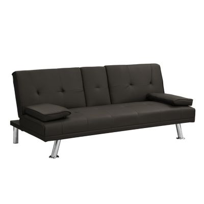 Modern Sofa Bed with Wood Frame and Stainless Legs