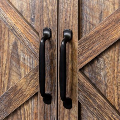 Streamdale 4-Door Storage Cabinet with Open Shelving