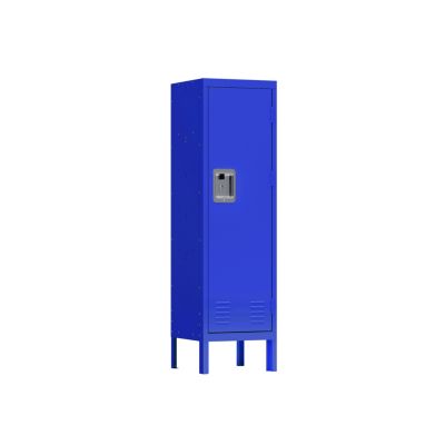 Retro-Style Metal Locker in Blue for Various Spaces