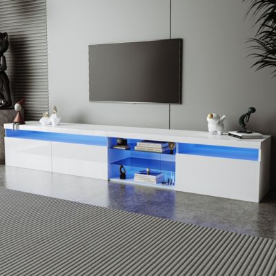 LED TV Stand With Storage, Color Changing Lights