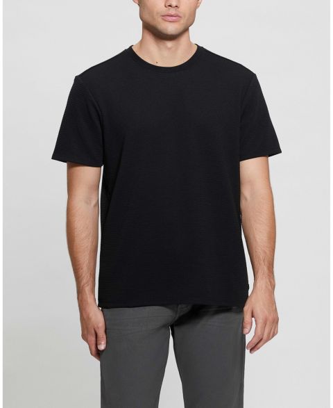 Мужская футболка GUESS Textured Solid, цвет: Чёрный