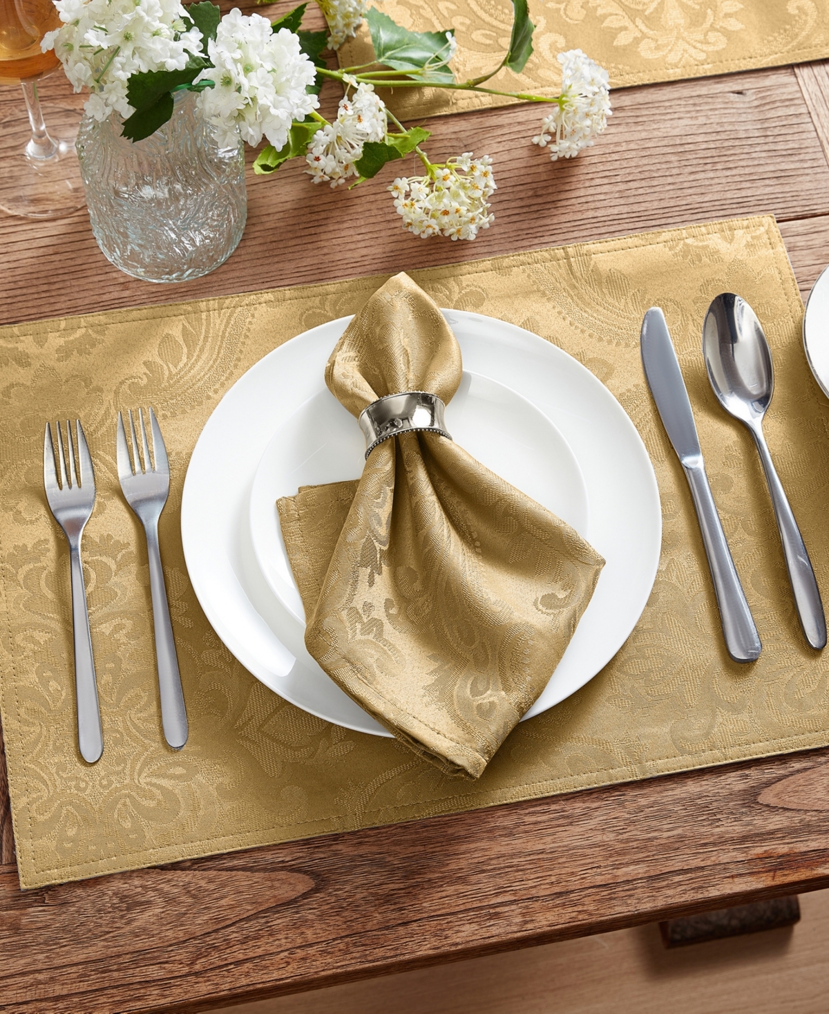 Elrene Caiden Elegance Damask Placemat, Set of 4