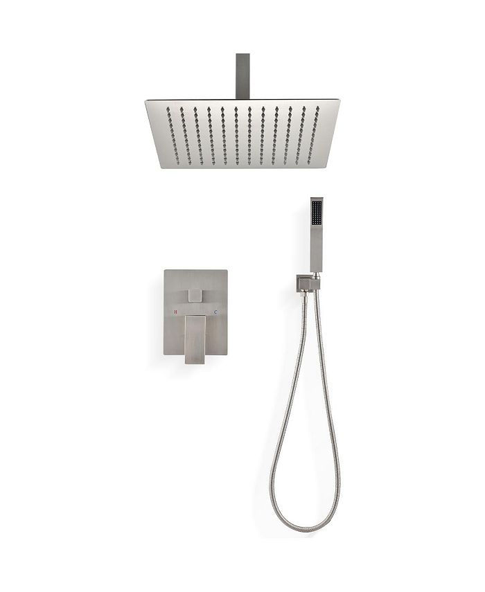 Simplie Fun Ceiling Mounted Shower System Combo Set With Handheld And ...