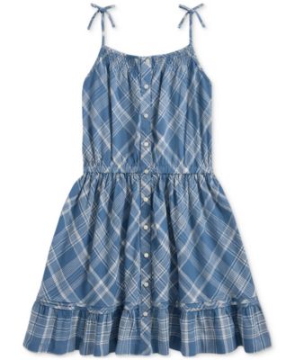 Polo Ralph Lauren - Big Girls Plaid Cotton Madras Dress