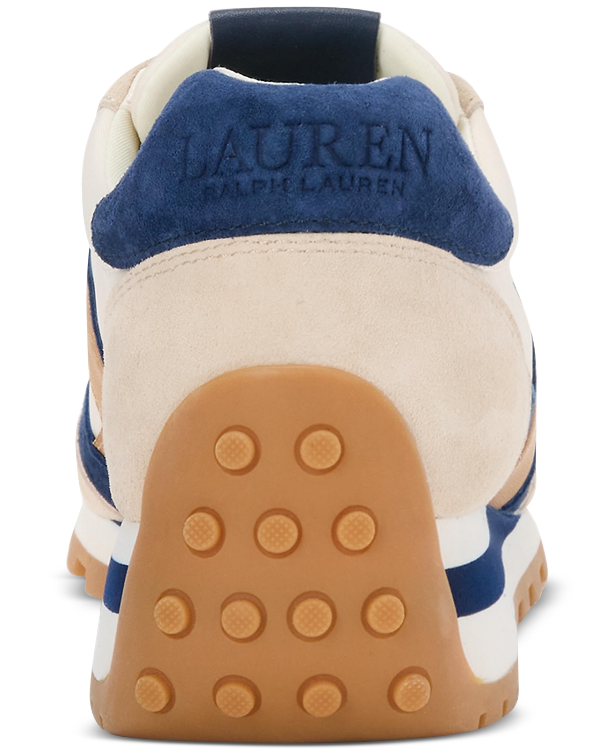Lauren Ralph Lauren Women's Dani Lace-Up Sneakers - Explorer Sand, Refined Navy