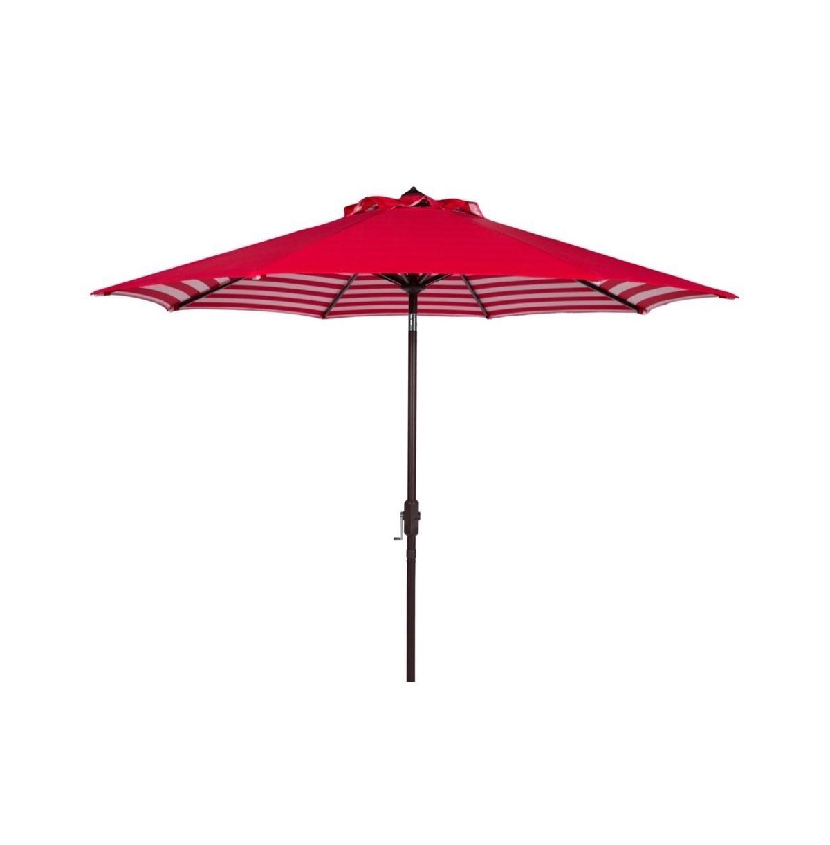Athens 11Ft Rnd Crank Umbrella - Red/white