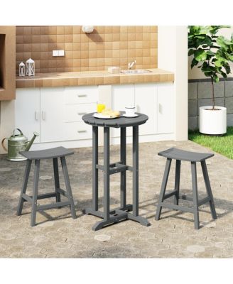 Outdoor Patio Counter Height Bar Stools Bistro Set