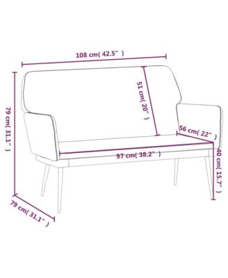 Bench Dark Green 42.5"x31.1"x31.1" Velvet