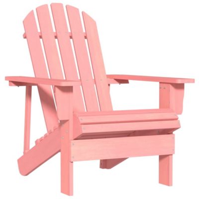 Patio Adirondack Chair Solid Fir Wood Pink