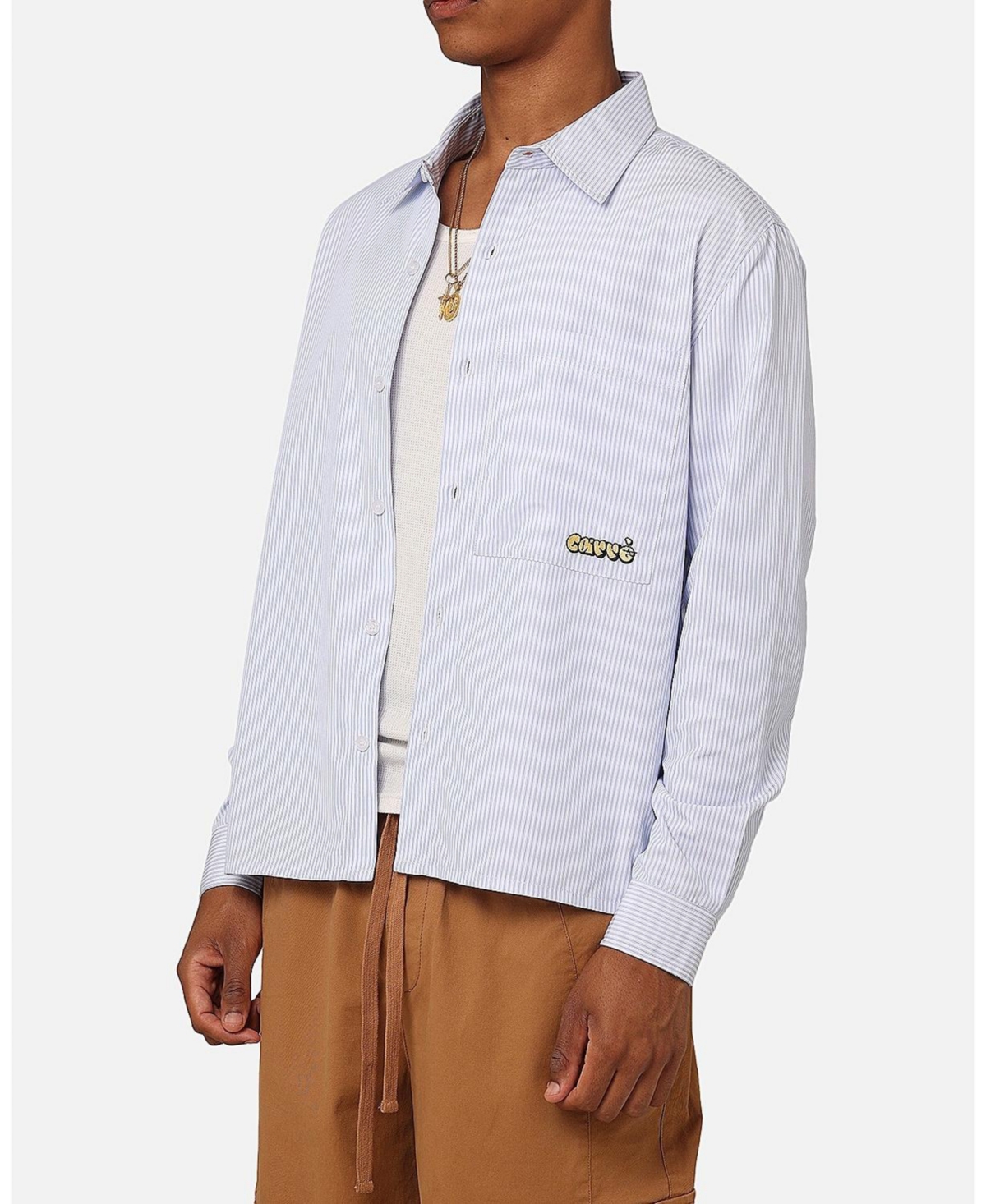Carre Men's Experience Stripe Oversized Button Up Shirt