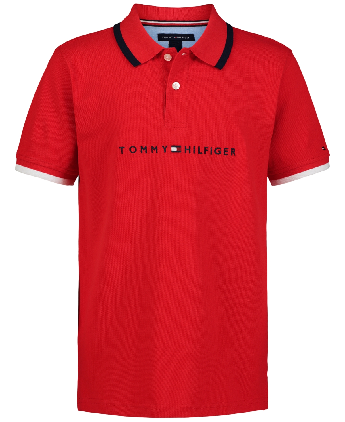 Tommy Hilfiger Kids' Little Boys Tomas Embroidered Logo Polo Shirt In Red