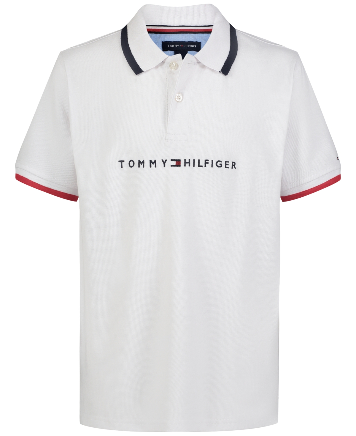 Tommy Hilfiger Kids' Toddler Boys Tomas Embroidered Logo Polo Shirt In Fresh Whit