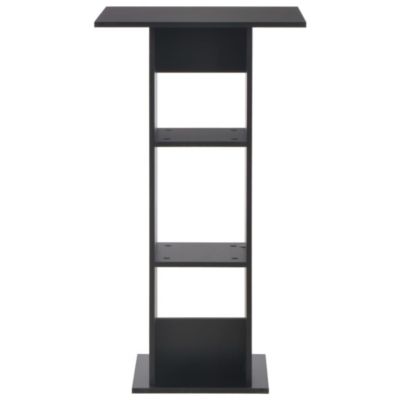 Bar Table Black Engineered wood Tall Sleek Bar Table Square