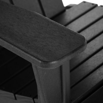 3 Piece set Outdoor Patio Poly Adirondack rocking chairs with side table