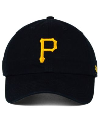 ’47 Brand Pittsburgh Pirates Clean Up Strapback Hat – Black & Yellow Embroidered Dad Cap, Adjustable Cotton Fit - View #5