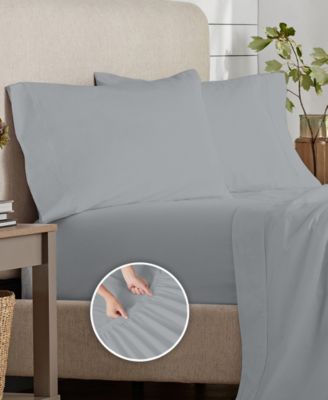 300 Thread Count Brushed Cotton Percale 4-Pc. Sheet Set, Full