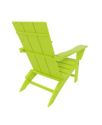Modern Outdoor Folding Adirondack Chair (Set of 2)