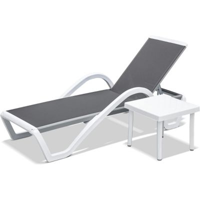 Streamdale Aluminum Adjustable Pool Chaise Lounge Set