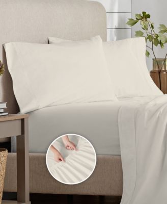 300 Thread Count Brushed Cotton Percale 4-Pc. Sheet Set, King