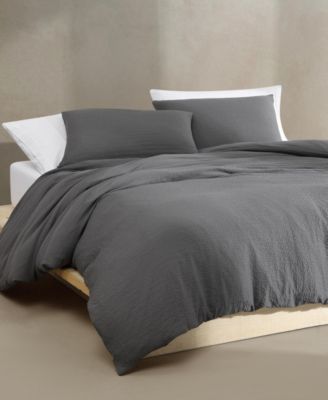 CLOSEOUT! Seersucker 3 Piece Duvet Cover Set, Queen