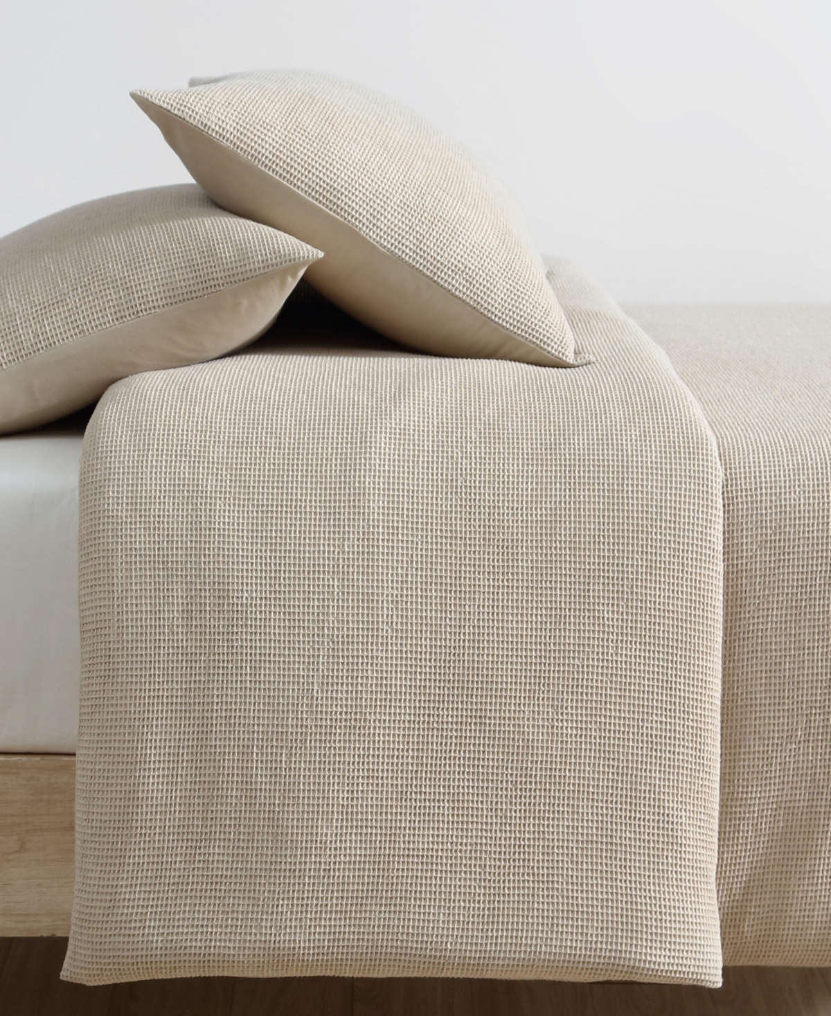 Calvin Klein Microwaffle Melange 3 Piece Duvet Cover Set