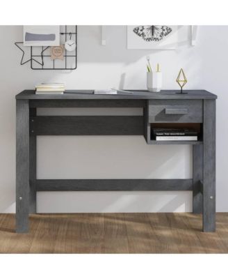 Desk HAMAR Dark Gray 43.3"x15.7"x29.5" Solid Wood Pine