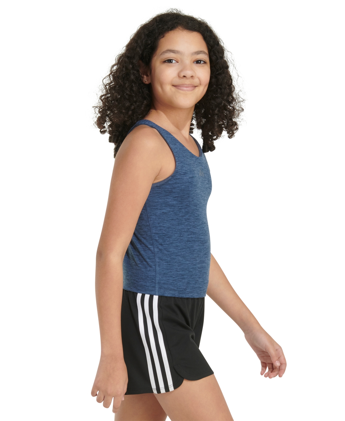 adidas Big Girls Sleeveless Melange Training Tank Top -melange