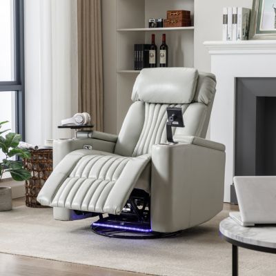  Power Swivel Recliner with Home Theater Features