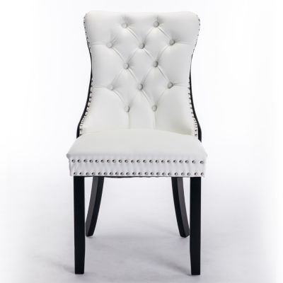 Contemporary PU & Velvet Dining Chair Set