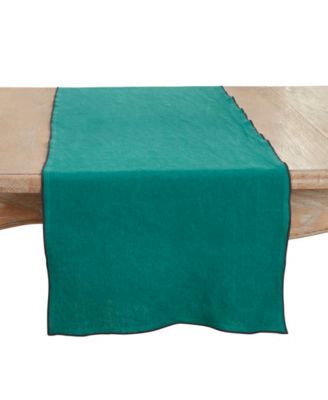 Stonewashed Stitched Edge Table Runner, 16"x72"
