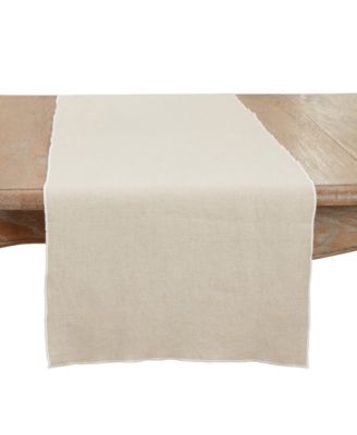 Stonewashed Stitched Edge Table Runner, 16"x72"