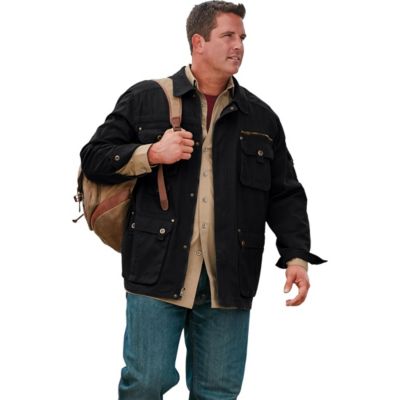 Big & Tall by KingSize 9 Pocket Twill Utility Jacket