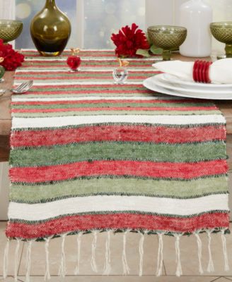 Wide Striped Table Runner, 16"x72"