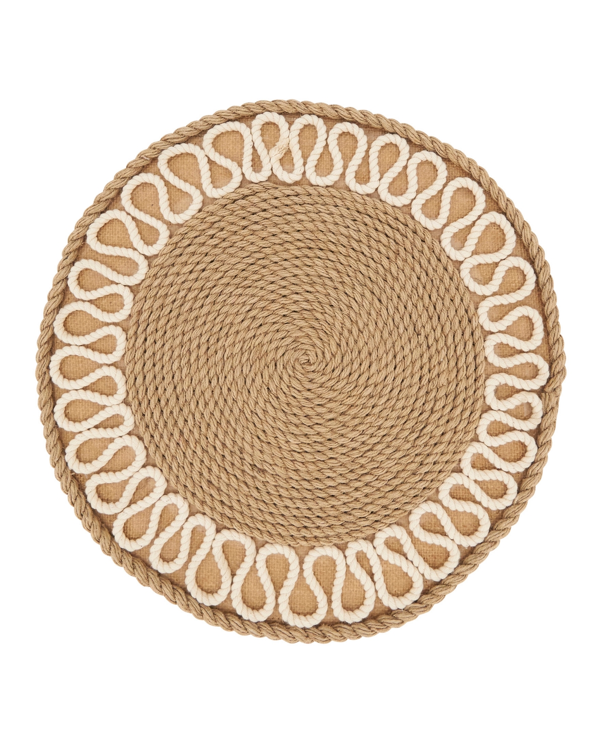 Saro Lifestyle Rustic Rope Weave Placemat Set Of 4,12"x12" In Natural
