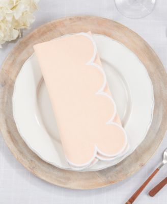 Scalloped Hem Napkin Set of 4,20"x20"